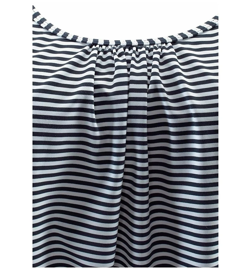 Lascana Women's Striped Loose Tankini Swimsuit Top