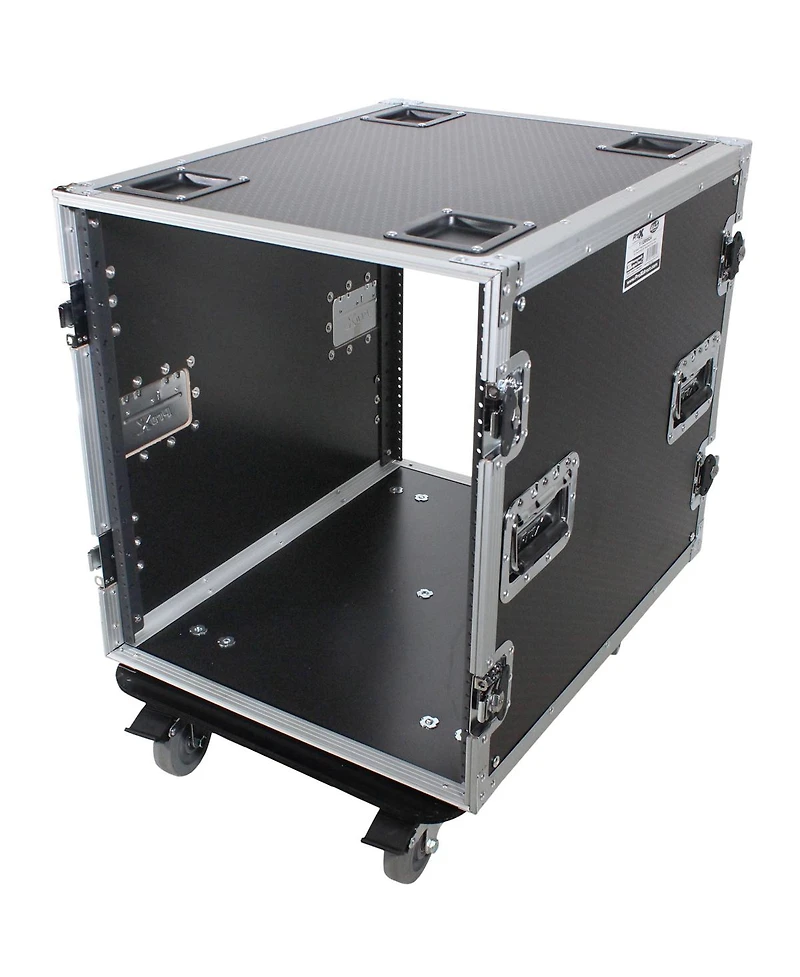 ProX T-12RSS24 12U Ata Deluxe Flight Road Case with 4" Casters for Amplifier Rack Mount Module, 24" Rail Depth