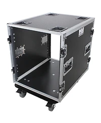 ProX T-12RSS24 12U Ata Deluxe Flight Road Case with 4" Casters for Amplifier Rack Mount Module, 24" Rail Depth