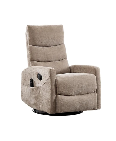 Boyel Living Chenille Manual Recliner Chair Rocker Swivel with Heat and Massage for Room