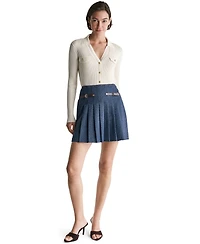 Bcbg Women's Pleated A-Line Mini Skirt