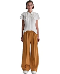 Bcbg Women's Button-Front Tiered Ruffle Short-Sleeve Blouse