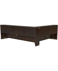 Streamdale Furniture Wood Daybed with Storage Shelves, Usb and Led