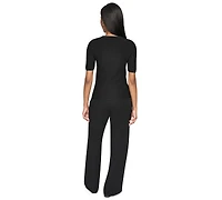 Dkny Women's Short-Sleeve Crewneck Sweater