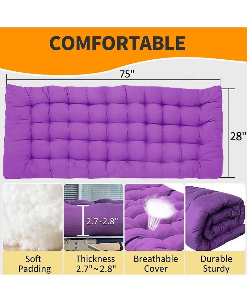 Aofar 2 Pack Camping Bed Folding Heavy Duty Mattress Carry Bag