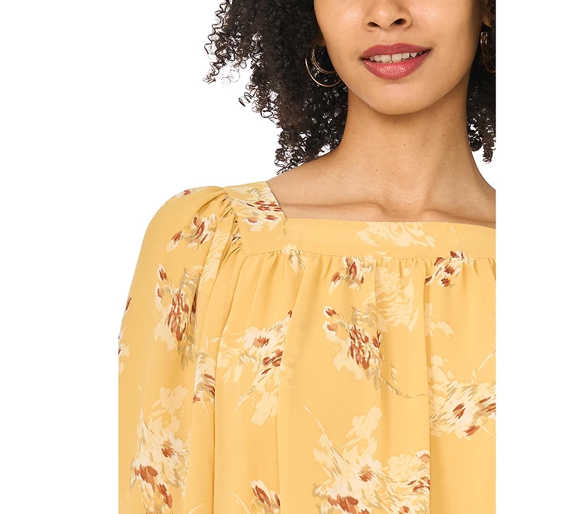Vince Camuto Women's Square Neck Bubble Blouse