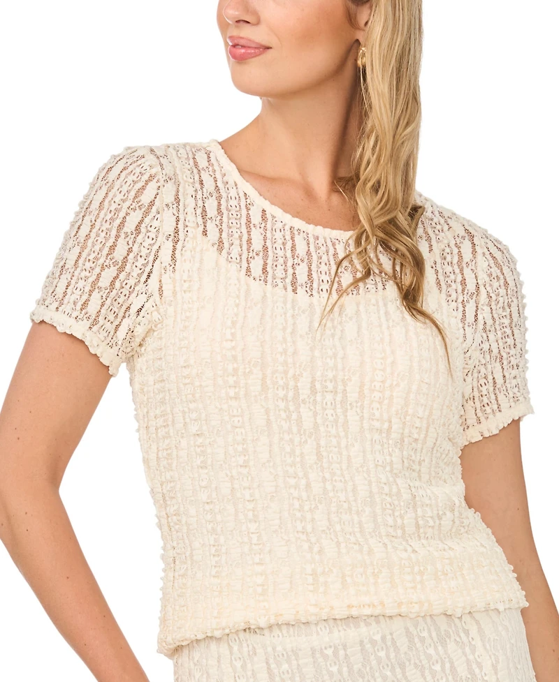 Vince Camuto Women's Crewneck Short-Sleeve Top