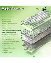 Aula Nova75 Tri-Mode Gaming Keyboard - 75% Gasket Layout, Tft Smart Display, 8000mAh Battery, Hot-Swappable