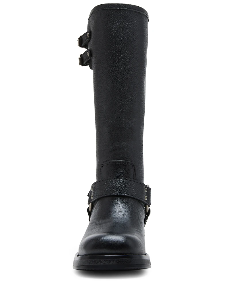 Steve Madden Women's Astor Buckled Moto Boots