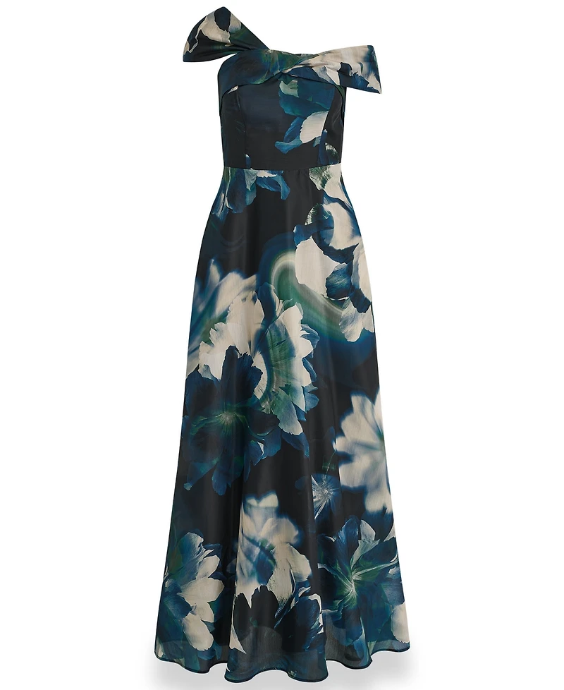 Donna Karan New York Women's Off-the-Shoulder Printed Dress