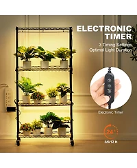 Vevor Plant Stand with Grow Lights 4 Tiers 45W 49.8" Tall Plant Grow Shelf