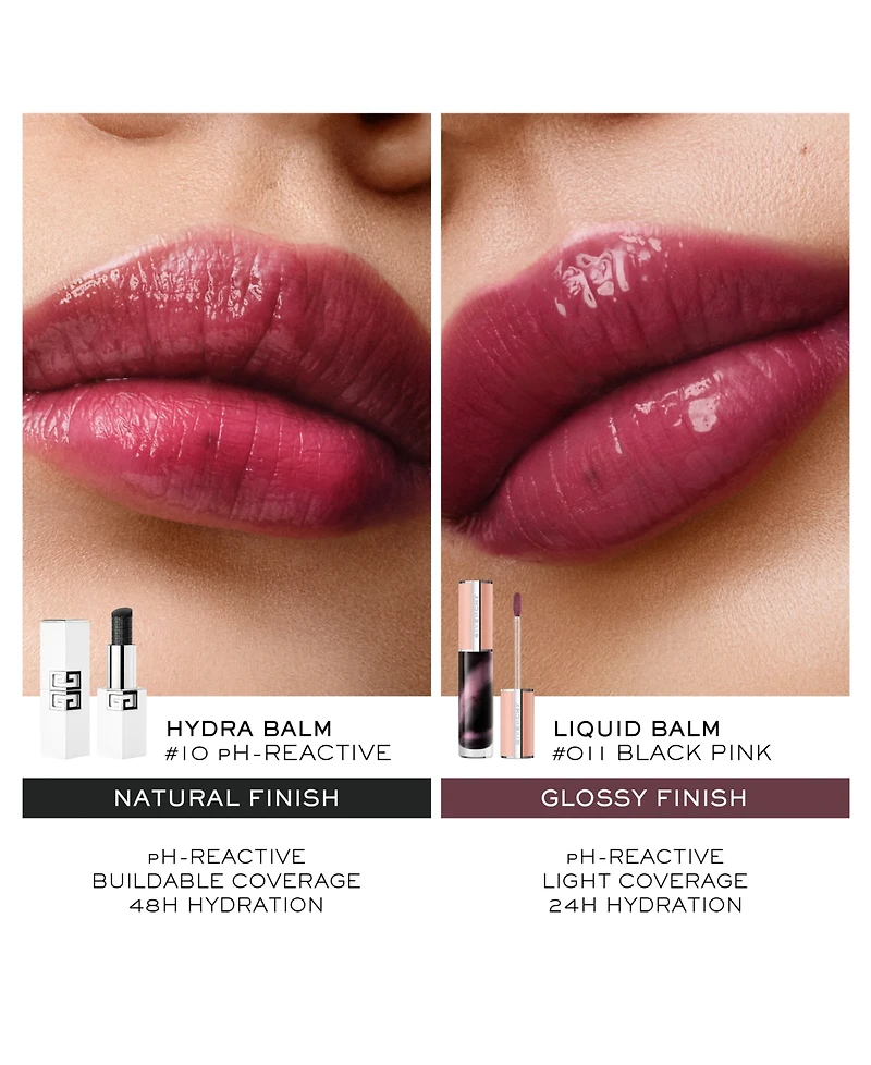 Givenchy Le Rouge Hydra pH Reactive Hyaluronic Acid and Peptides Black Lip Balm, 0.10 oz.