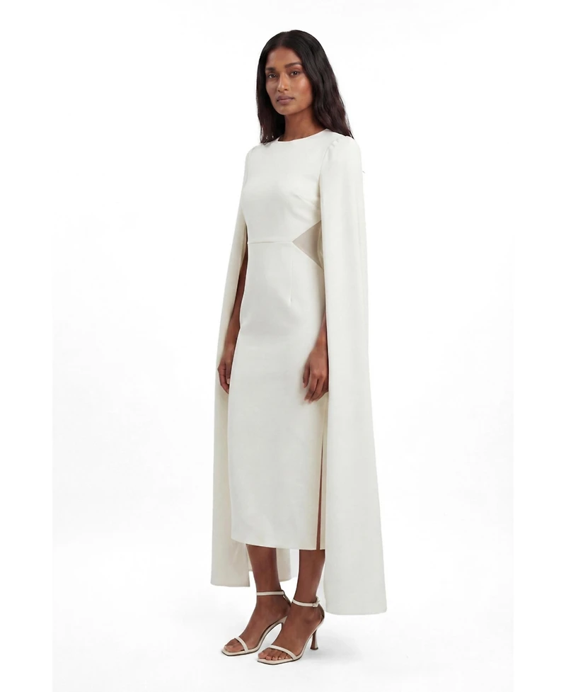 Karen Millen Women's Cape Mesh Midi Dress