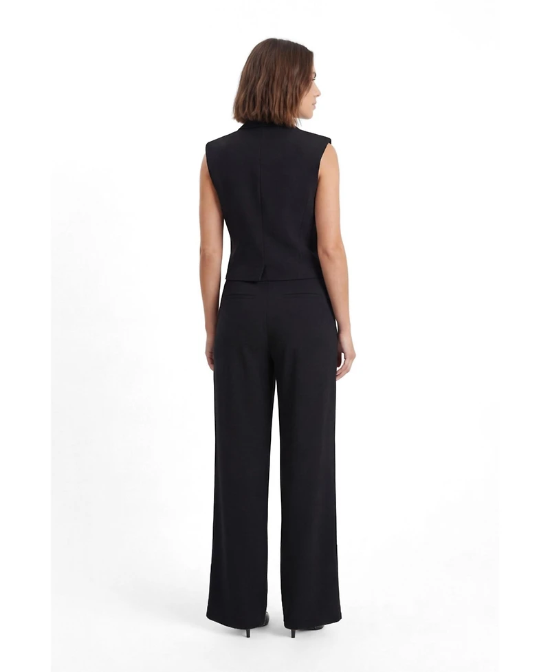 Karen Millen Women's High-Waisted Wide-Leg Trouser