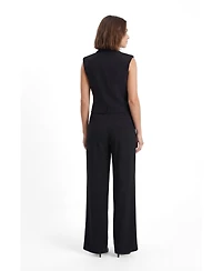 Karen Millen Women's High-Waisted Wide-Leg Trouser