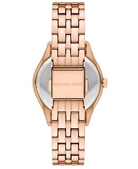 Michael Kors Women's Harlowe Three-Hand Rose Gold-Tone Stainless Steel Watch 33mm