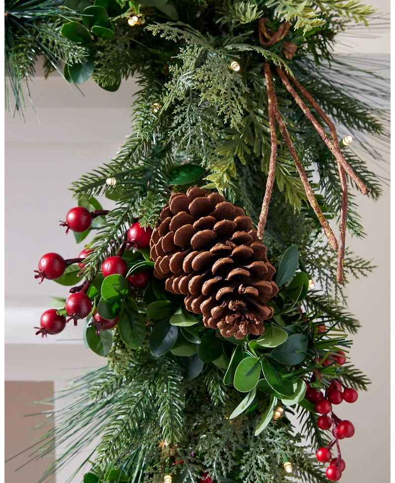 Balsam Hill Boxwood Berries 6' Led Garland