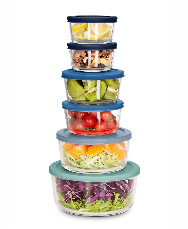 Art & Cook 12-Piece Glass Food Storage Set