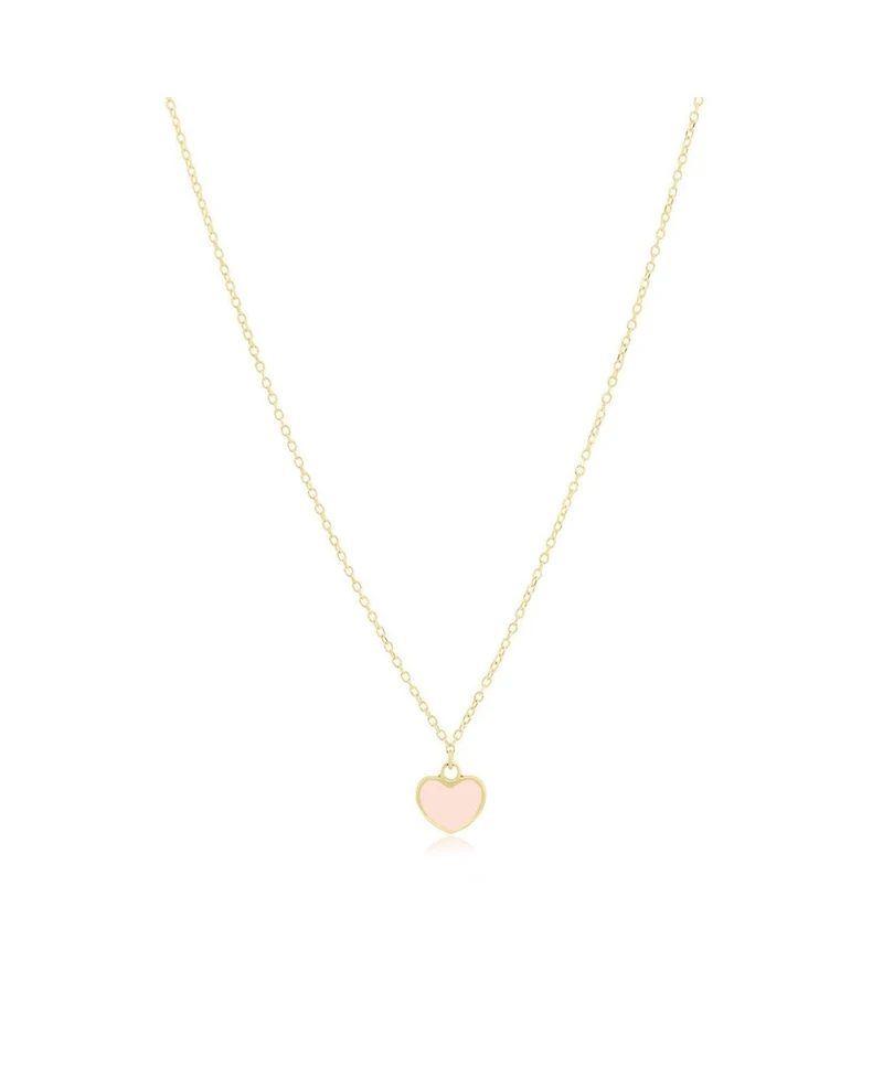 The Lovery Mini Pearl Single Heart Necklace 14K Gold