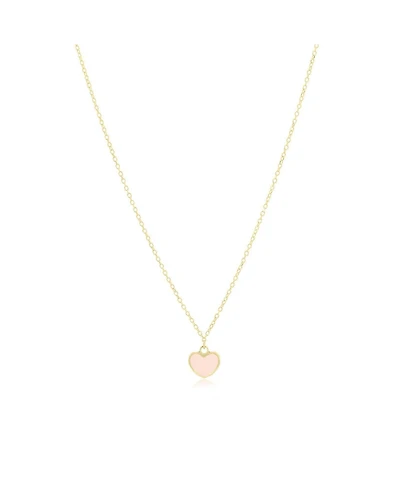 The Lovery Mini Pearl Single Heart Necklace 14K Gold