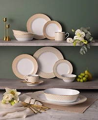 Noritake Trocadero 14" Gold-Tone Oval Platter