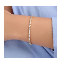 The Lovery Cz Tennis Bracelet 14K Gold Plated Sterling Silver