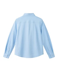Andy & Evan Big Boys Andy and Evan Blue Knit-Tech Shirt