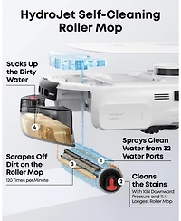 eufy All-in-One Robot Vacuum and Mop Combo E25 with Official Replacement Parts Kit,20,000 Pa Turbo Suction