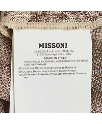 Pre-Owned Missoni Women's Metallic Jacquard Knit Twisted Mini Dress