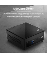 Msi Cubi 5 Mini Desktop Intel Core i3 16GB Ram Intel Uhd Graphics 512GB Ssd Storage Windows 11 Pro