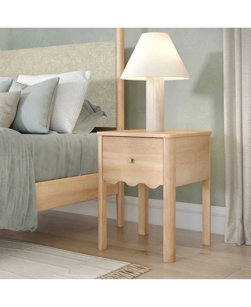Plank+Beam Sutton 1 Drawer Nightstand, 18 x 18, Blonde