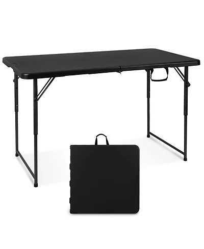Aofar 4Feet Folding Table Portable Heavy Duty Adjustable Height