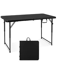 Aofar 4Feet Folding Table Portable Heavy Duty Adjustable Height