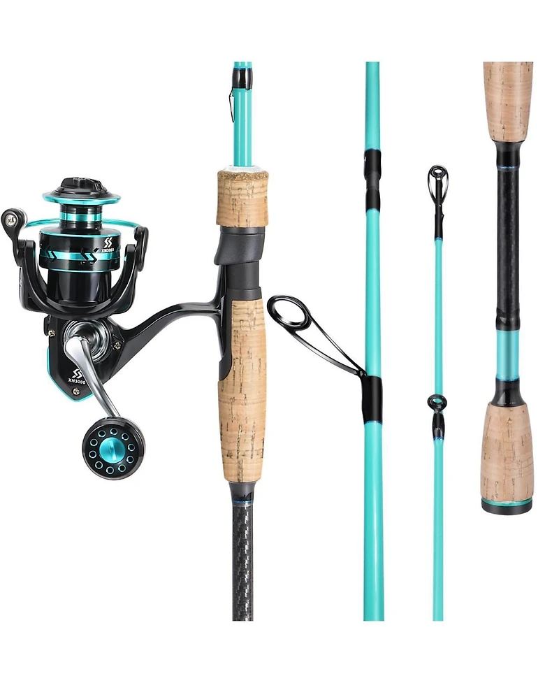 Aofar 5.9feet Fishing Rod Reel Combo Spinning Saltwater Freshwater