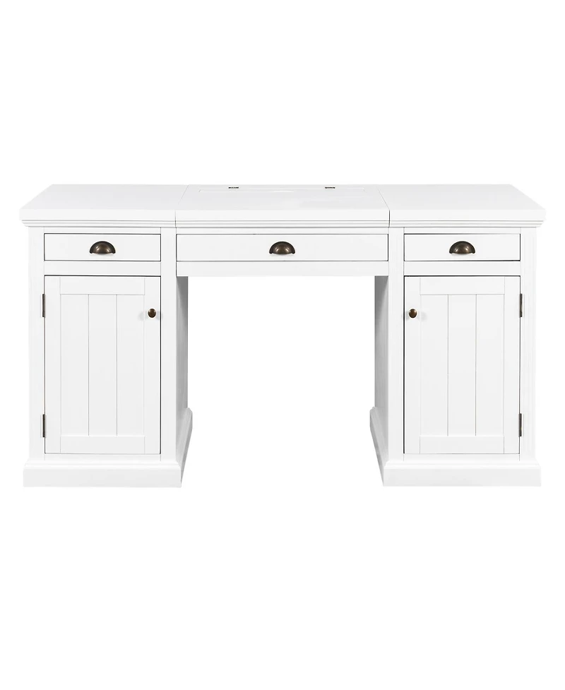 Streamdale Furniture Modern 67" Executive Desk with Storage and Drawers