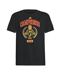 Adidas Big Boys and Girls Black Spain National Team 2026 Fifa World Cup Champions Trophy T-Shirt