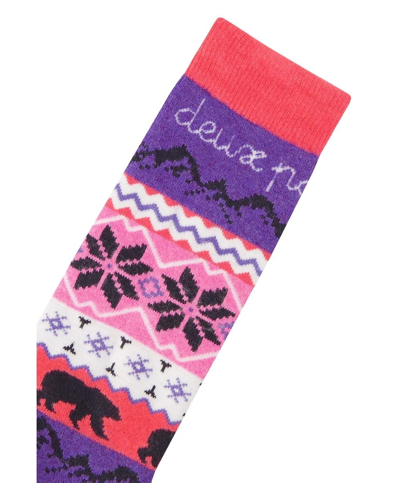 Deux par Deux Little and Big Girl ( 6-8 10-12 ) Ski Socks
