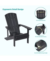 Sonkuki Adirondack Chair Patio with Big Armrests Fire Pit Weather Resistant, Easy Installation Outdoor for Patio, Lawn and Backyard