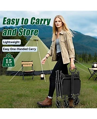 Gnuadz Collapsible Wagon Cart Heavy Duty Folding Beach Grocery Camping Garden Cart
