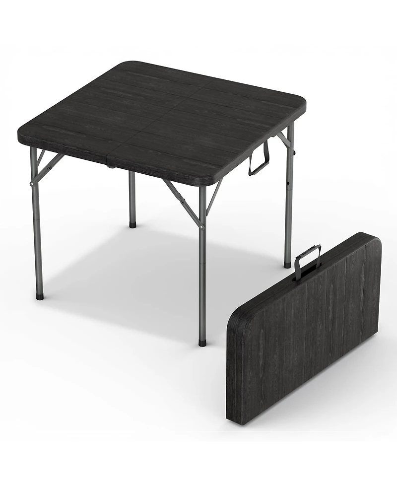 Aofar 3 Feet Foldable Square Table Steel Portable Handle Heavy Duty