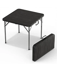 Aofar 3 Feet Foldable Square Table Steel Portable Handle Heavy Duty