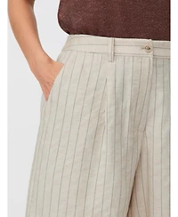 Masai Copenhagen Women's Mapauletta Linen-Blend Pinstripe Shorts