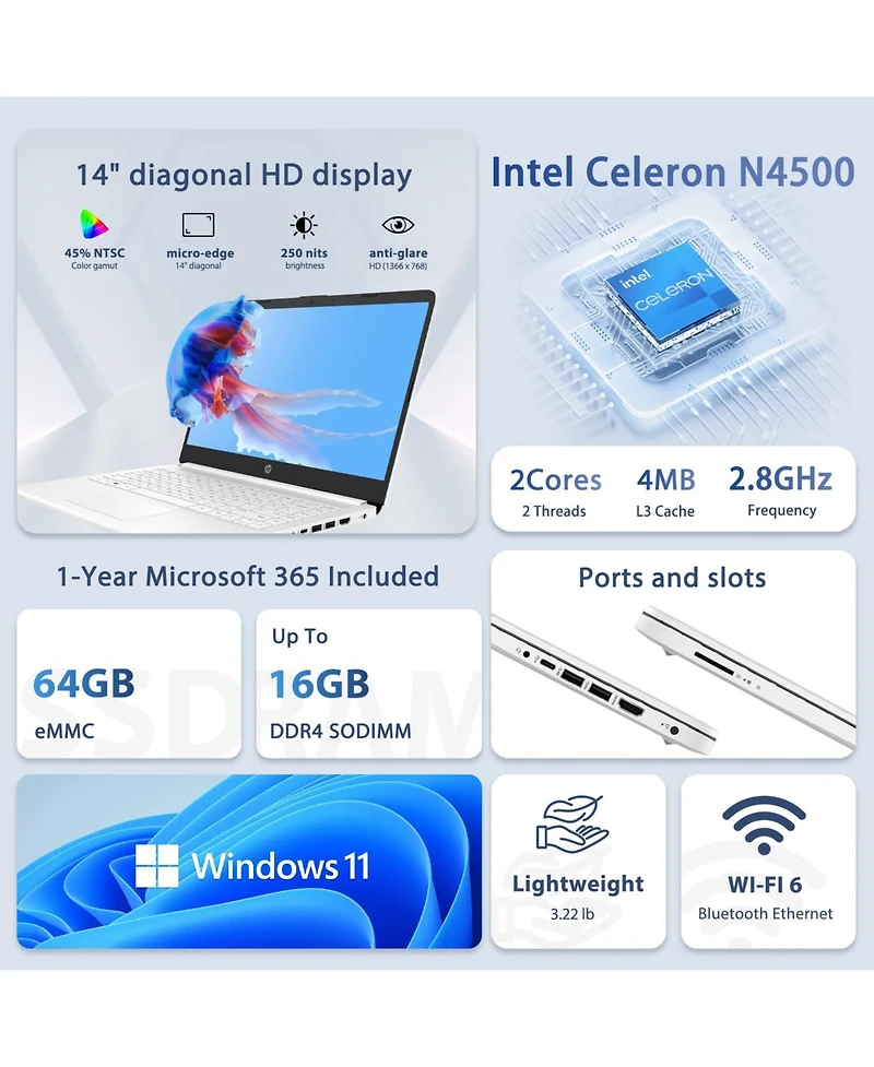 Hp Essential 14-Dq3000dx 14" Laptop