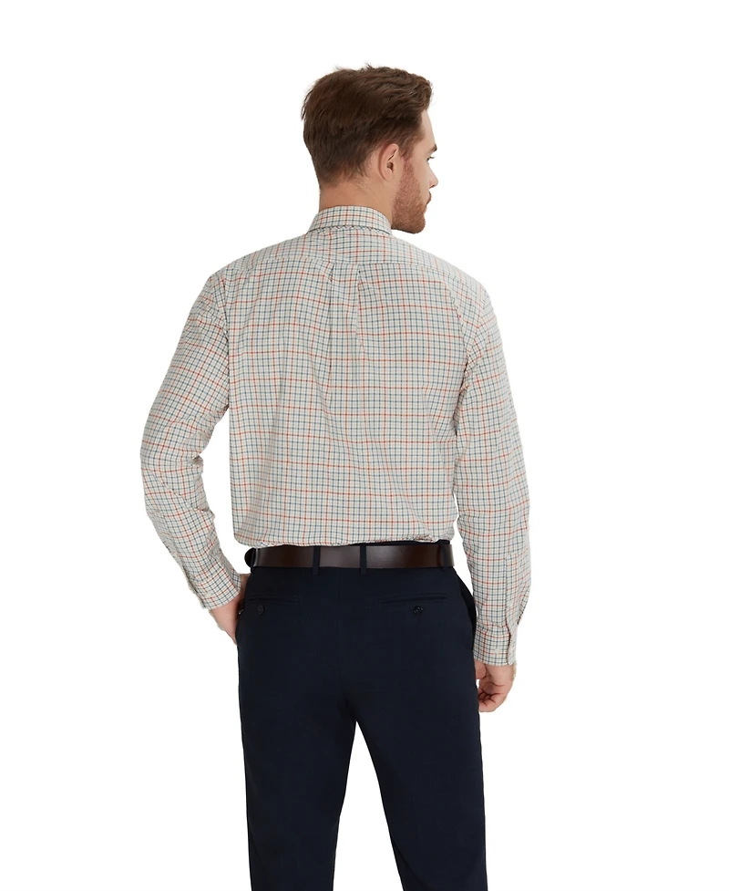 Club Room Men's Regular-Fit Harrington Plaid Dress Shirt