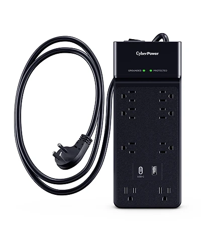 CyberPower CSP806UC18 8-Outlet Usb-Charging Surge Protector for Computers, Monitors, Tablets & Smartphones