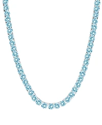 Macy's Blue Topaz (30 ct. t.w.) Necklace Sterling Silver