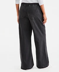 Style & Co Women's High-Rise Wide-Leg Pull-On Denim Jeans, Macy's Exclusive