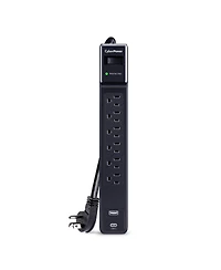 CyberPower CSP604UC 6-Outlet 1500-Joule Surge Protector with Usb Charging for Computers, Tablets & Smartphones