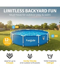 Funsicle 12' x 30" Outdoor Activity Round Frame Above Ground Swimming Pool Set