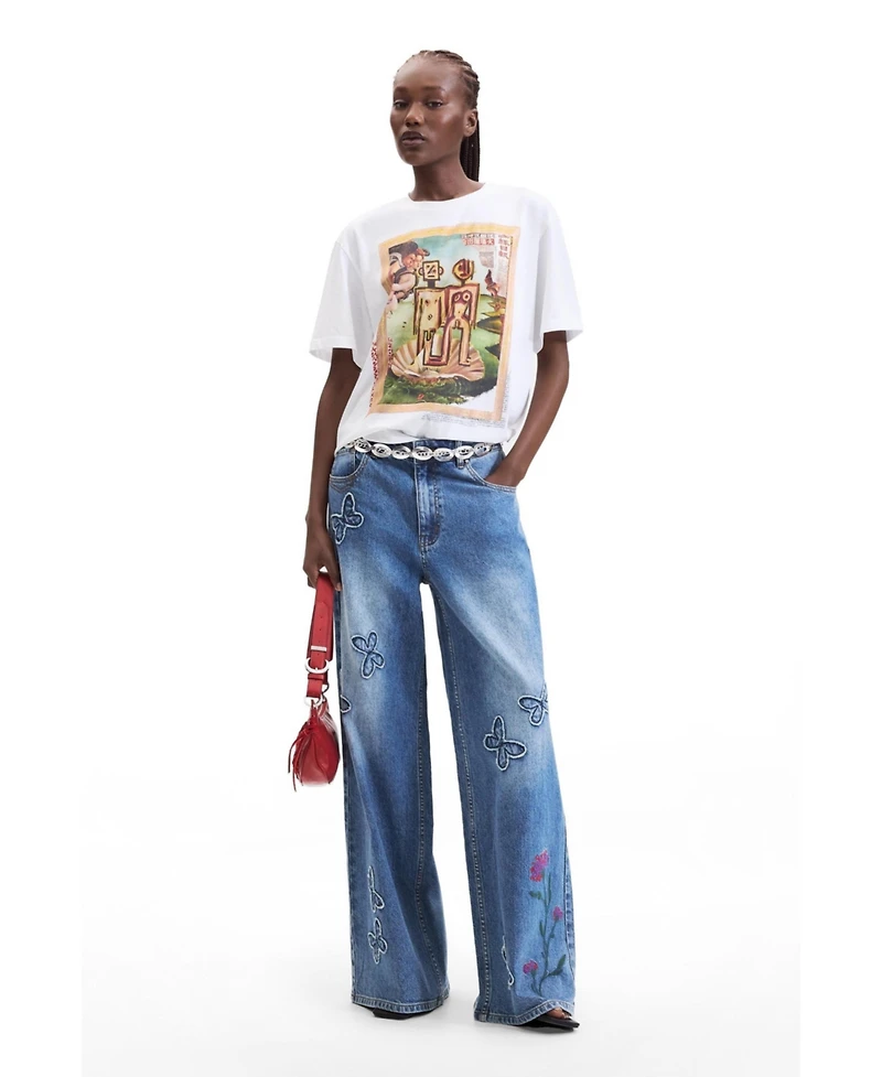 Desigual Women's Printed T-shirt 100% Cotton